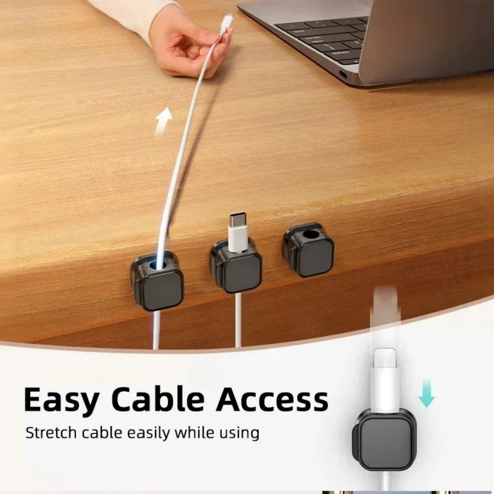 Magnetic Charging Cable - Magnetische kabelclip-organizer Verstelbare zelfklevende kabelorganizer USB-oplaadkabelorganizer
