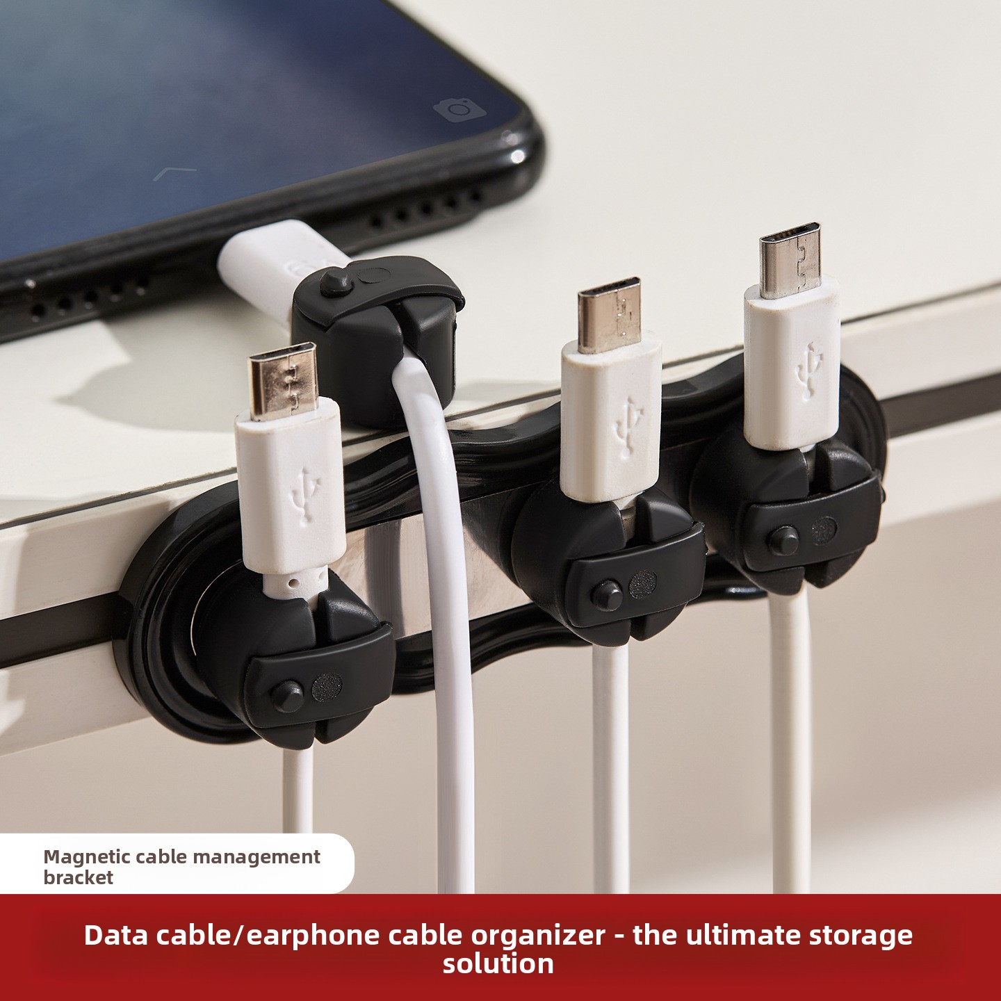 Magnetic Charging Cable - Magnetische zelfklevende kabelorganizer zonder boorwerk, snoerhouder