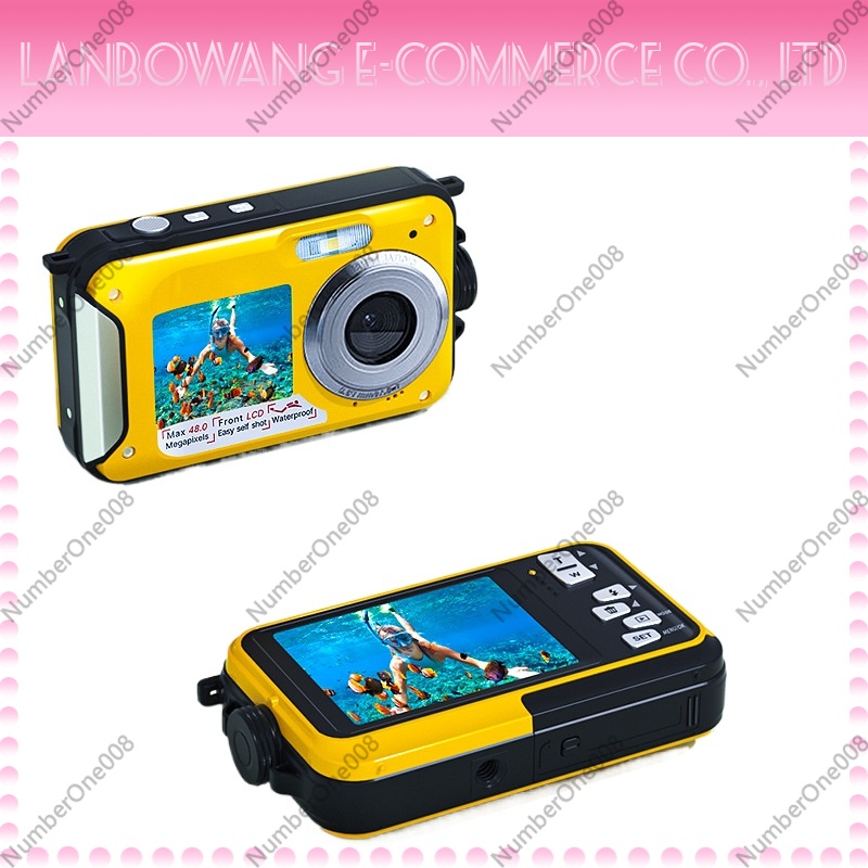 Action Camera 4K - Waterdichte actiecamera met dubbele schermen, 4K