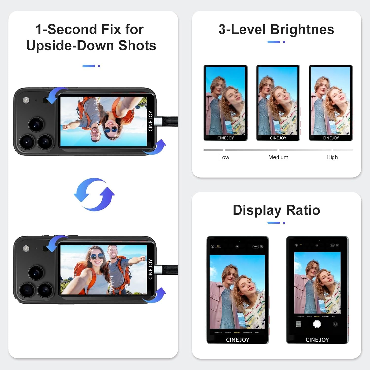 CineJoy M2 Selfie Monitorscher - Action Camera 4K recensie en prijs